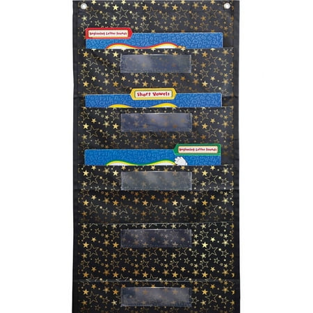UPC: 0044222260033 | Carson Dellosa Education File Folder Storage: Gold Stars 1 pocket chart