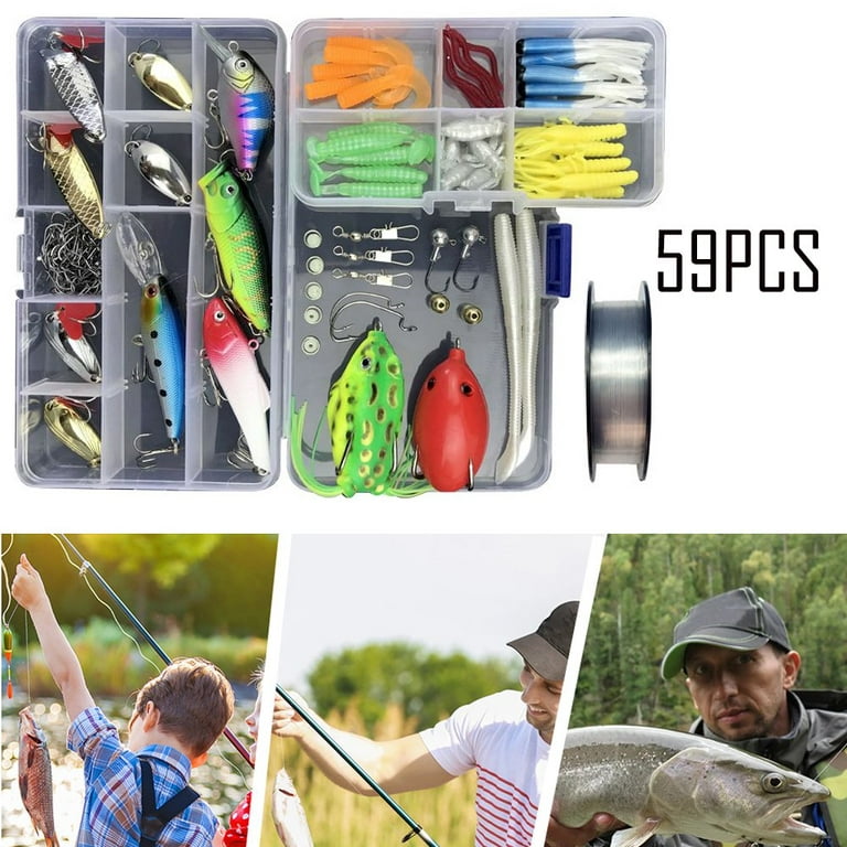 Gavol Fishing Lures Assorted Starter Set with Tackle Box