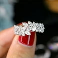 thumbnail image 4 of K-KED Elegant 925 Silver Filled Women Ring Cubic Zircon Wedding Delicate Jewelry Gifts Sz 6-10-#1-9, 4 of 8