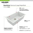 thumbnail image 3 of Houzer Quartztone 33 in Cloud Granite Composite Undermount Single Bowl Kitchen Sink - V-300U CLOUD, 3 of 7