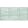 thumbnail image 3 of PixonSign Framed Wall Art Print Set Green Horizontal Line Array Abstract Shapes Illustrations Modern Art Chic Relax/Calm Multicolor Pastel for Living Room, Bedroom, Office - 24"x36"x3 White, 3 of 5