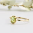 thumbnail image 2 of Peridot Oval-Cut Gemstone Ring • 925 Sterling Silver Birth Stone Ring • Everyday Ring • Bridesmaid Gift • Birthday Gift • Friends Gift Idea, 2 of 3