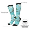 thumbnail image 4 of Honeii Travelling on Airplane Print Long Socks,Novelty Design Socks Gift for Men and Women,Crew Socks,Calf Socks, 4 of 6