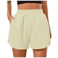 thumbnail image 3 of Shorts for Women 2026 Summer Elastic Waist Wide Straight Leg Relaxed Fit Athletic Casual Shorts with Pockets, 3 of 6