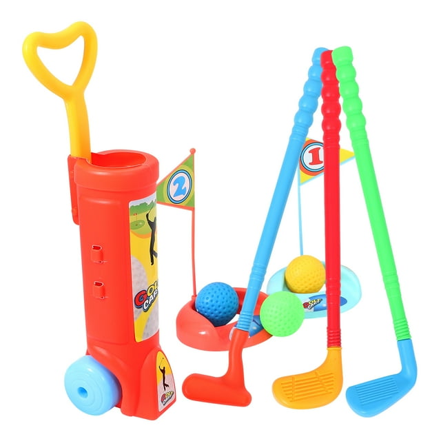 MOVTOTOP 1 Set Plastic Toddler Golf Toy Outdoor Kids Golf Lawn Toy Children Exercise Toys