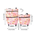 thumbnail image 3 of Foldable Rolling Shopping Tote Bag with Wheels Floral Print Portable Grocery Cart Travel, 3 of 7