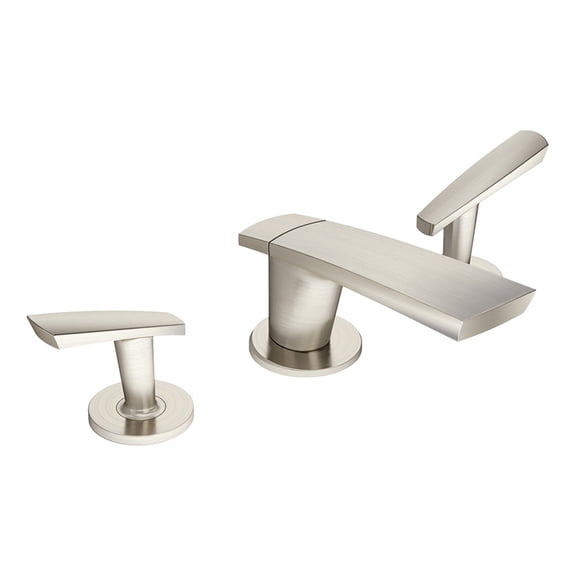 Naru Widespread 2-Handle Bathroom Faucet in Satin Nickel (1.5 GPM)