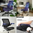 thumbnail image 2 of Xoenoiee Wolf Galaxy Print Home Office Chair Cover with Armrest Covers, 3 Pieces Stretchable Computer Desk Chair Cover High Back Universal Boss Chair Covers Removable Gaming Chair Covers, Small, 2 of 6