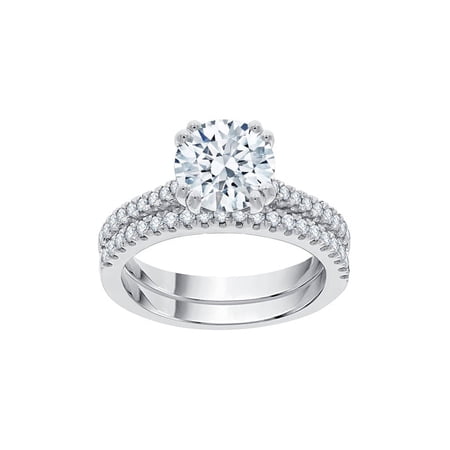 KATARINA Diamond Bridal Set in 10K White Gold (2 1/3 cttw I-J I1-I2) (Size-7)