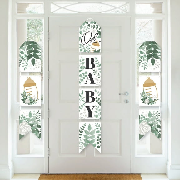 Big Dot of Happiness Boho Botanical Bride - Vertical Door Banners - Greenery Bridal Shower & Wedding Party Wall Decoration Kit - Indoor Door Decor