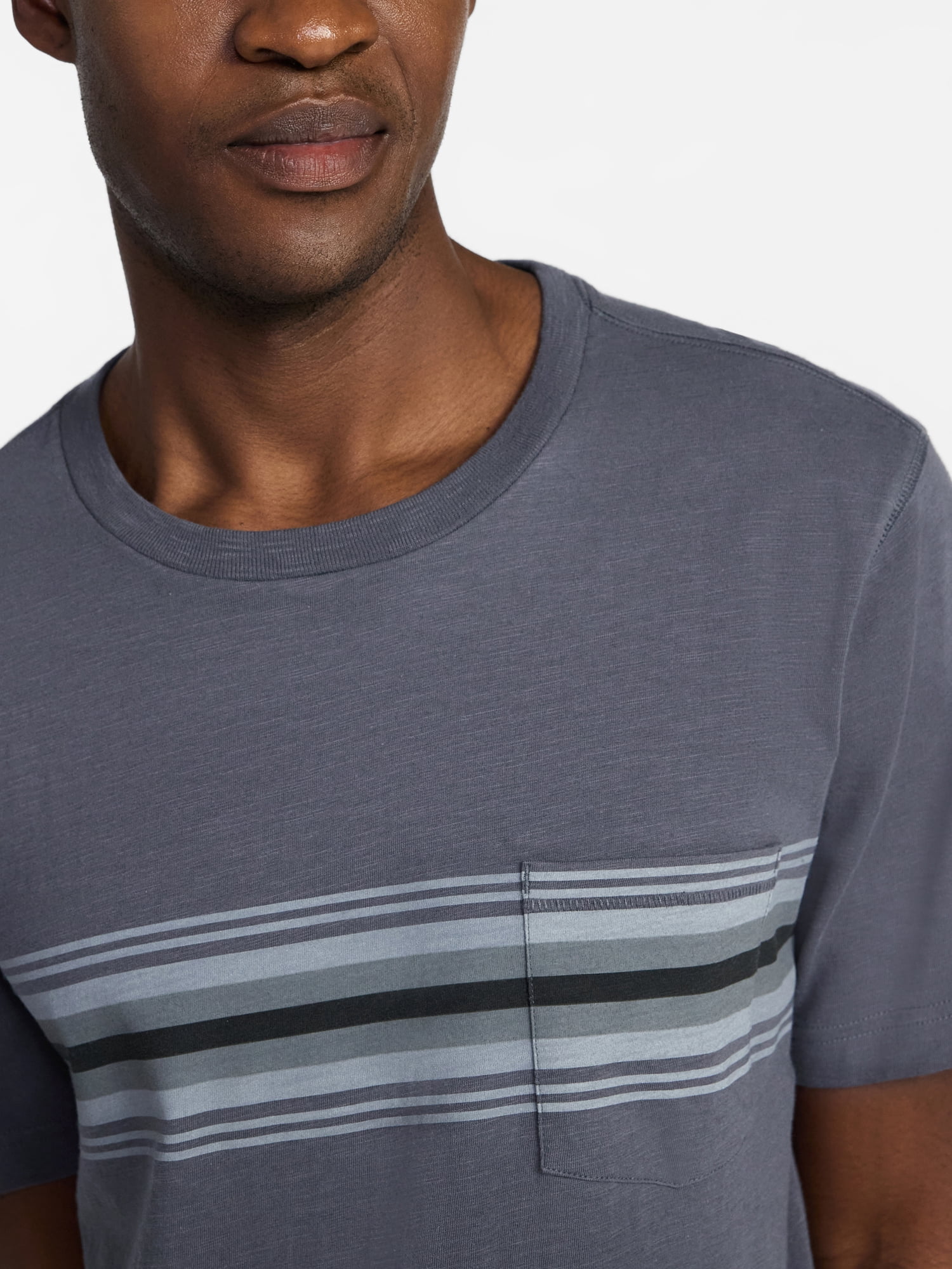 George Men's and Big Men's Slub Pocket Tee with Short Sleeves, Size XS-3XL