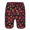 thumbnail image 3 of Salouo Beautiful Maple Leaf Lantern Pattern Swim Trunks for Men,Men's Hawaiian Bathing Suit Swimsuits Quick Dry Swimming Board Shorts Beach Shorts with Pockets-3X-Large, 3 of 6