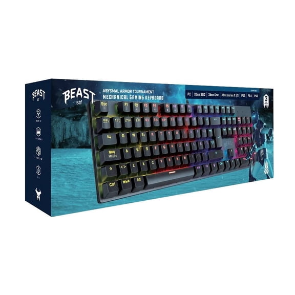 Teclado Gaming STF Abysmal Armor Tournament Negro