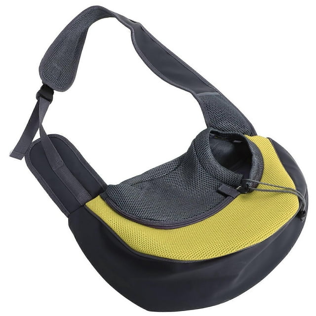 Puppy Carrier Sling Carrier for Small Dogs Breathable Yellow Mesh Cloth