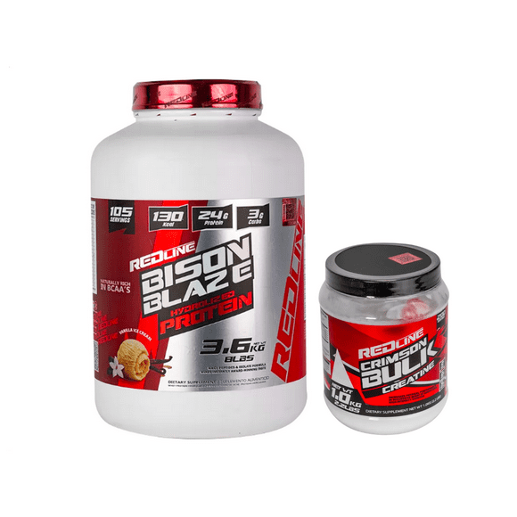 Redline Proteina Vainilla 3.6kg + Creatina Natural 1kg