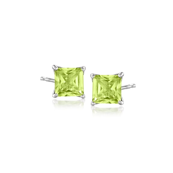 Ross-Simons 2.20 ct. t.w. Peridot Stud Earrings in Sterling Silver, Women's, Adult