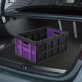 thumbnail image 2 of Heavy Duty Collapsible Crate 55L – Foldable Milk Crate with Side Handles & Stackable Design, Collapsible Storage Container for Food, Drinks, Books, Tools – Space-Saving Plastic Crate for Home, Garage, 2 of 8