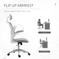 thumbnail image 5 of Vinsetto High Back Mesh Chair, Home Office Task Computer Chair with Adjustable Height, Lumbar Back Support, Headrest, and Arms, Gray, 5 of 9