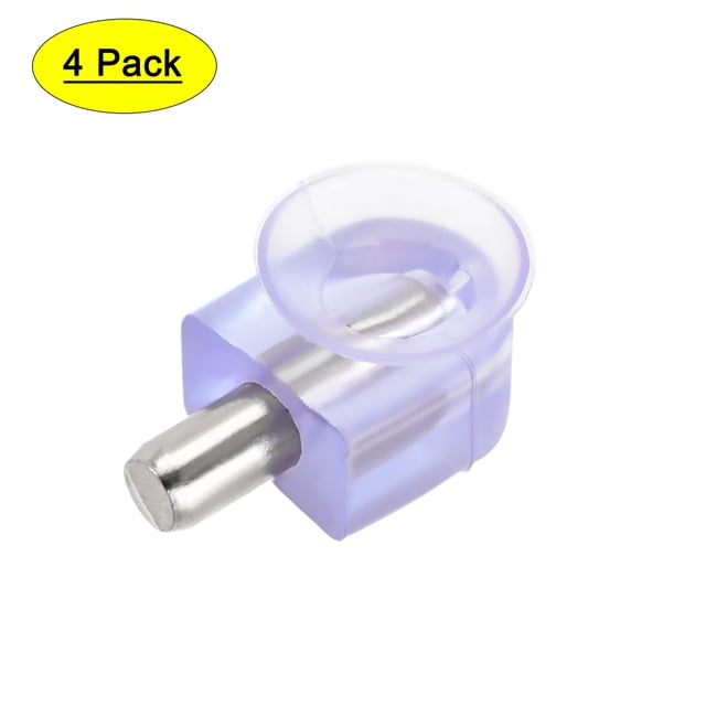 Soportes de estante, abrazadera de vidrio, aleación de zinc con ventosa, 4 piezas