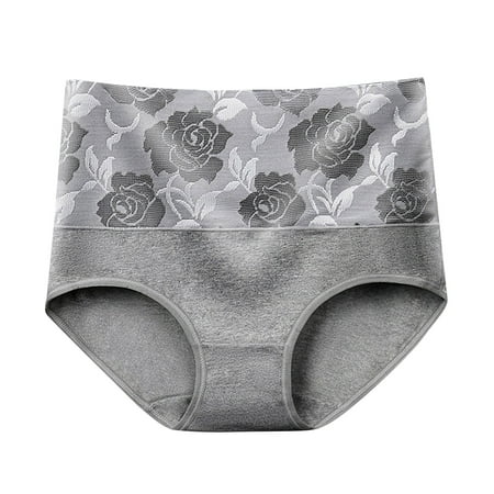 ZSQDM Clearance Womens Underwear High Waist Leak Proof Panties Leak Proof Underwear For Women Briefs Plus Size Grey XXXXL