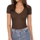 thumbnail image 1 of MANGOPOP Body de Manga Corta con Cuello en V Profundo y Manga Larga para Mujer Ropa, 1 of 4