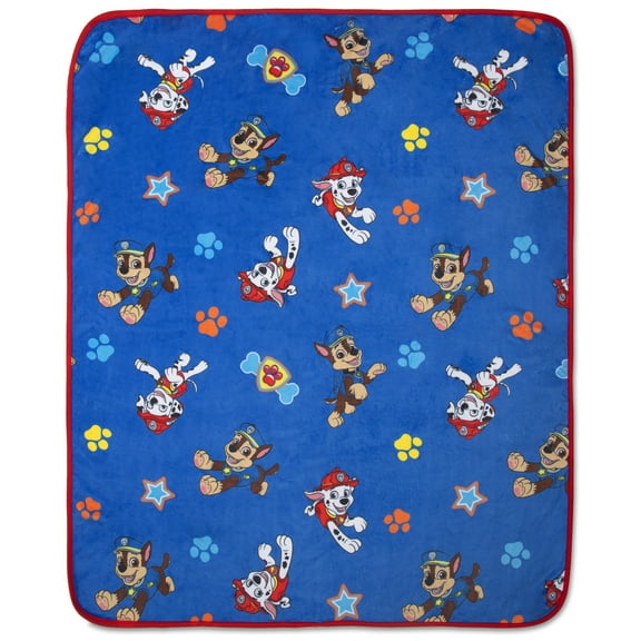 Paw Patrol Plush Toddler Blanket, Blue, 40"x50", Boy or Girl