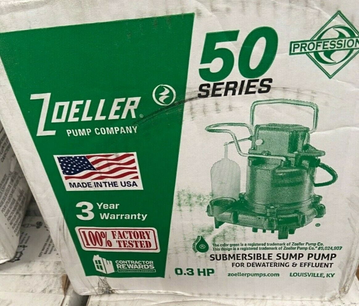 Zoeller M53D Submersible Sump Pump 0.3 HP 115V 530001 PROFESSIONAL