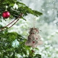 thumbnail image 6 of 2-Pack Rustic Farm Style Christmas Tree Ornaments, Cloth Hanging Decorations with Stocking and Ball Designs, Country Themed Holiday Decor for Tree and Home(A), 6 of 8