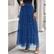 thumbnail image 3 of Falda PRETTYGARDEN Cintura Elástica Maxi Azul Talle S, 3 of 8