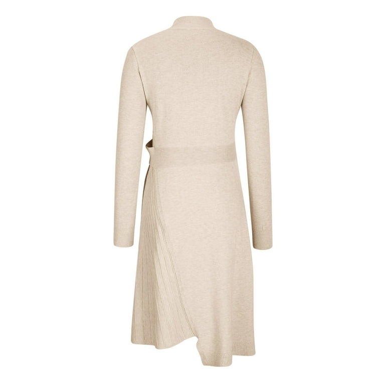 Blczomt 3/4 Sleeve Women Dresses Dressy Casual Midi Beige Sweater Dress Crewneck Solid Loose Fit Dress - Walmart.com Blczomt 3/4 Sleeve Women Dresses Dressy Casual Midi Beige Sweater Dress Crewneck Solid Loose Fit Dress - Walmart.com