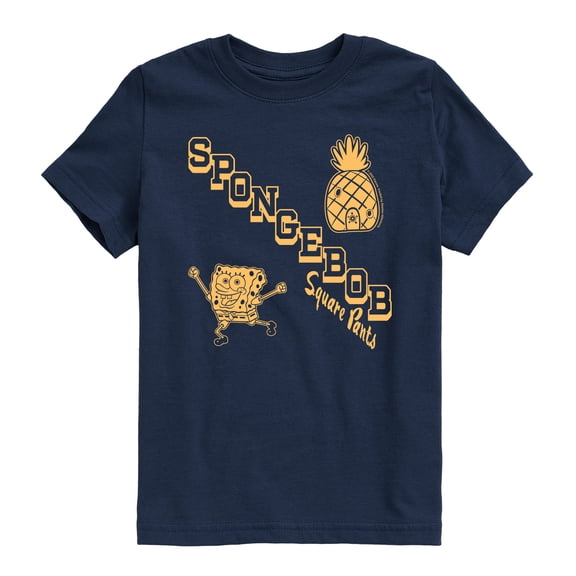 SpongeBob SquarePants - Collegiate Icons - Youth Boys Short Sleeve Graphic T-Shirt