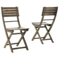 thumbnail image 2 of 2 Folding Seats, Wood, Grey, Weather- Finish Wood Chairs, Grey Finish, To Weather & Humidity, 2 Chairs, 2 of 5