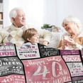 thumbnail image 5 of 40th Birthday Gifts Women Blanket , Unique Happy 40th Birthday Throw Blanket, 40 Years Old Birthday Gifts Ideas for Mom, Wife, Sister, Friends (40th Birthday), 5 of 7