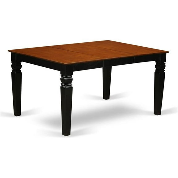 Pemberly Row 42" Rectangular Wood Dining Table in Black/Cherry