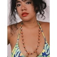thumbnail image 6 of Hippie Bohemian Colorful Ceramic Bead Long Strand Necklace, Boho Hippie Beach Summer Statement Jewelry Gift for Women, 6 of 14