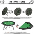 thumbnail image 4 of Huloretions Octagon Poker Table with 8 Stainless Steel Cup Holders, Octagon Poker Table with Collapsible, Casino Leisure Table for 8 Players, Blackjack Gaming Table with Water-Resistant Cushioned Rail, 4 of 7