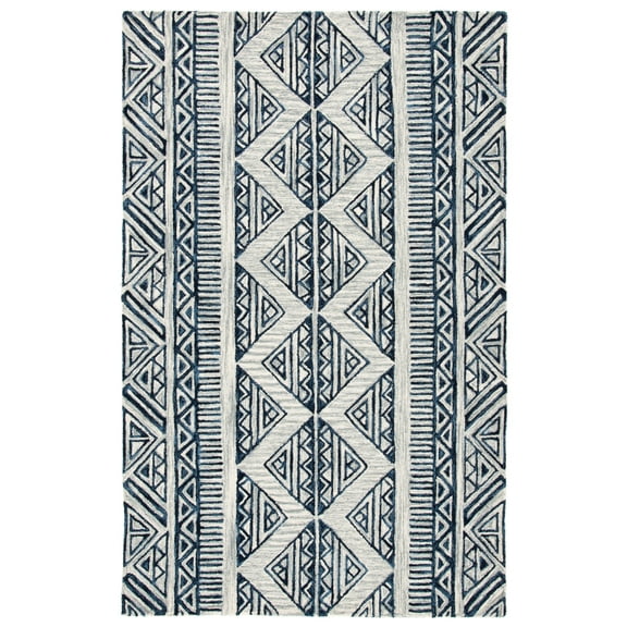 SAFAVIEH Metro Andrew Diamond Area Rug, Blue/Ivory, 8' x 10'