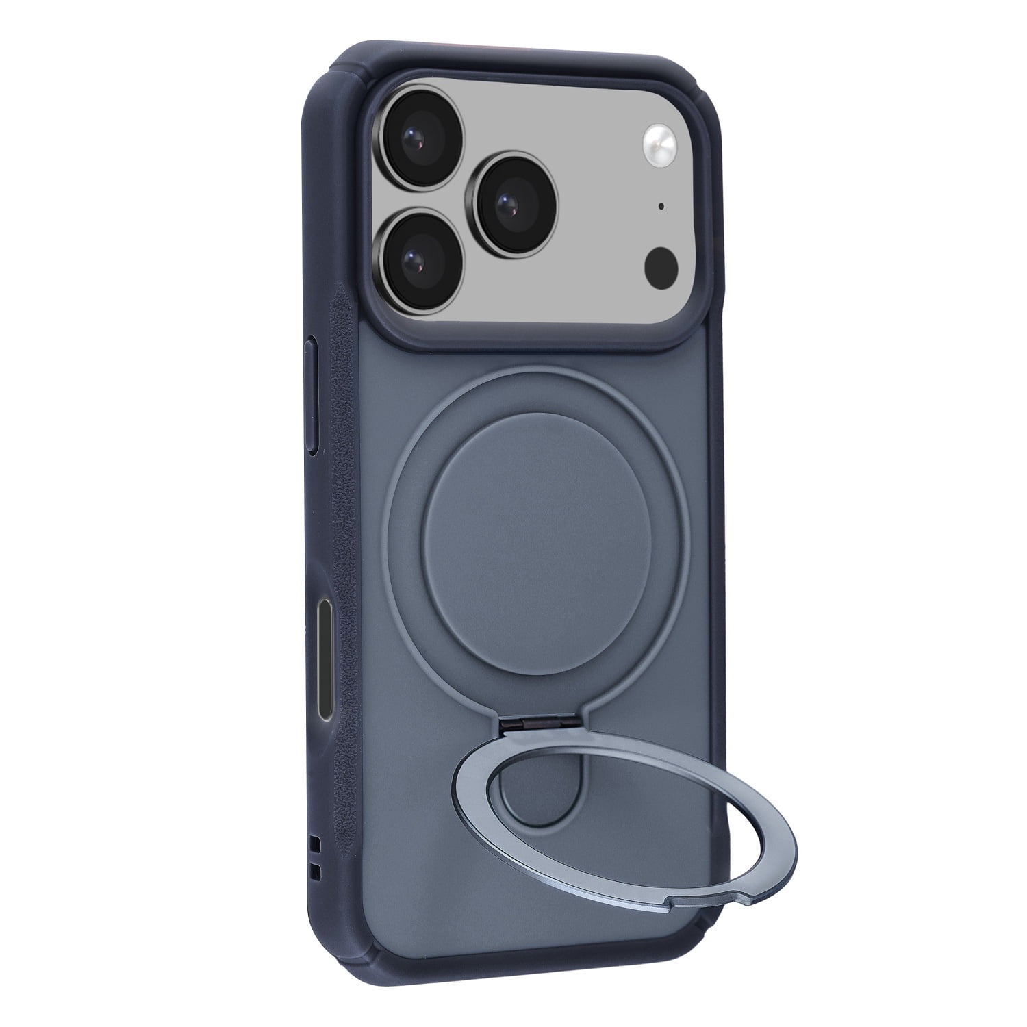 360° Magnetic Kickstand Case for iPhone 17 Pro Max - Navy Blue