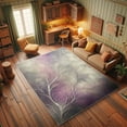 thumbnail image 3 of Ambesonne Branches Decorative Rug Carpet, Abstract Leafless Tree, 2' 2" x 3' 7", Pale Purple Grey Mauve, 3 of 5