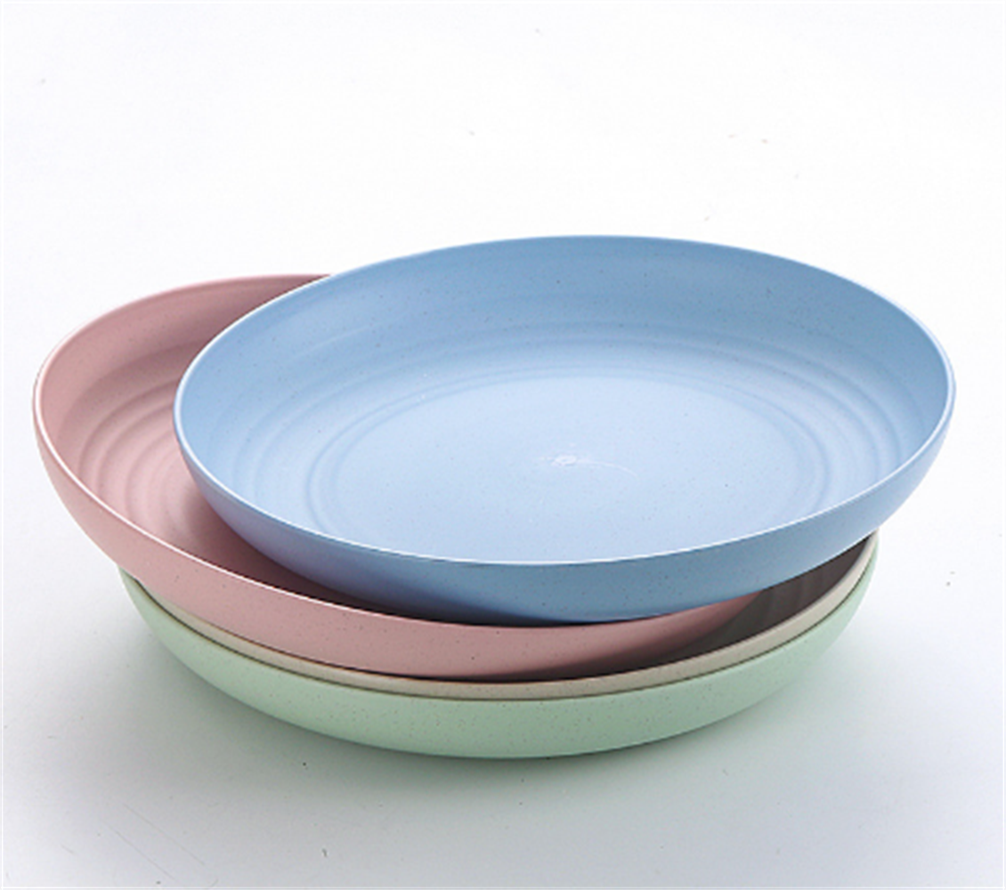 Wheat stalk Dinner Plates Microwave Safe Lunch Plates Reusable Eco