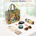 thumbnail image 4 of Corduroy Composite Fabric Tote Bag Magnetic Snap Large Capacity Crossbody Bag Beige Shoulder Strap Elegant Corgi and Afternoon Tea, 4 of 8