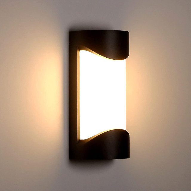 Aplique LED BRILLAR Impermeable IP65 10W Aluminio Antracita Blanco Cálido 3000K