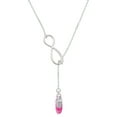 thumbnail image 1 of Delight Jewelry Silvertone 3-D Hot Pink Running Shoe Silver tone Elegant Infinity Lariat Necklace, 1 of 4