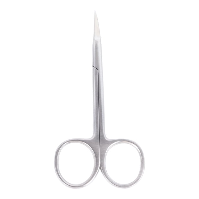 Tijeras profesionales para cutículas con punta puntiaguda y precisa, tijeras de manicura con hoja curva de acero inoxidable