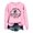 Pink, variant on Venzia Women Halloween Crewneck Sweatshirt, Black Long Sleeve Pullover Top, Casual Fall Graphic Sweatshirt