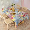 thumbnail image 3 of Pioneer Flower Floral Print Pattern Rectangle Tablecloth 60"x120", Waterproof Polyester Table Cloth, Wipeable Spillproof for Dining Camping Indoor Outdoor, 3 of 6