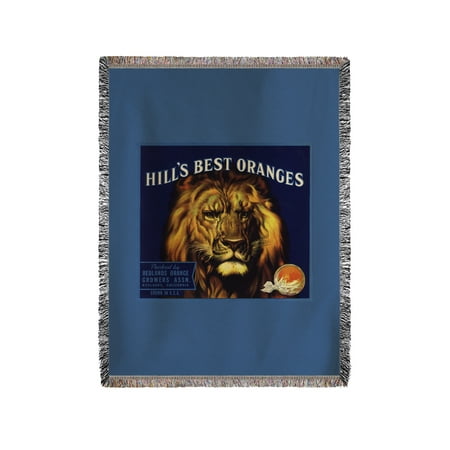 Hill's Best Brand - Redlands, California - Citrus Crate Label (60x80 Woven Chenille Yarn (Best Home Deals In California)