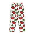 thumbnail image 3 of Lsque Hand Drawn Strawberry Print Women's Pajama Pants, Lounge Pant - Comfortable Home Wear,Elastic Waistband, Stylish Design-Large, 3 of 9