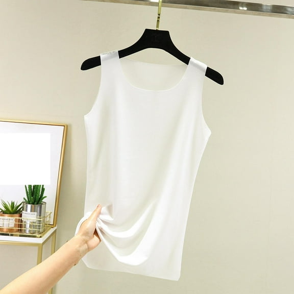 lmcalzta Womens Pajama Tank Tops Summer Soft Lightweight Sleeveless Camisole Cooling Stretch Comfy Tshirts