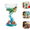 Sea trutle#038, variant on Tropical Parrot Glass Cup – Sculpted Tropical Coastal Collector Cocktail Goblet Decorative Home Bar Glassware,for summerween,beach and pool parties,gift Flamingo